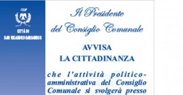 Consiglio comunale a Palazzo Zaccagnino, la nota del Presidente