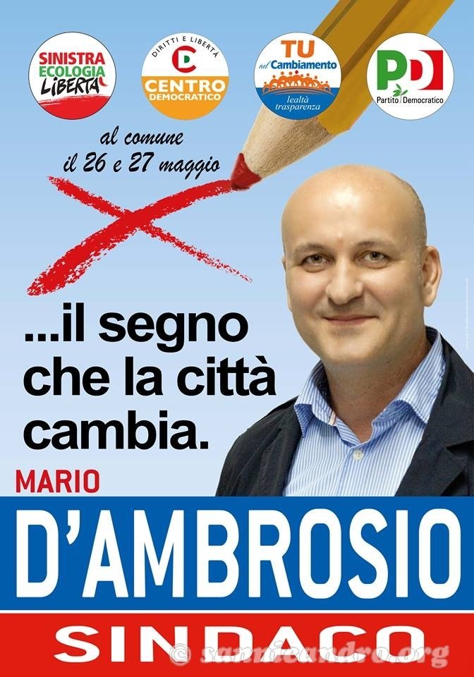 Elezioni 2013, comizio del candidato sindaco D'Ambrosio