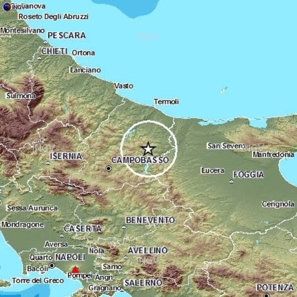 Forte scossa sismica in Molise