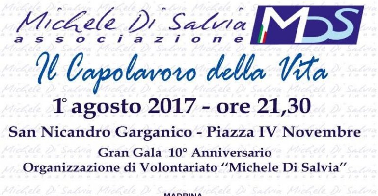 L'Organizzazione "Michele Di Salvia" compie dieci anni
