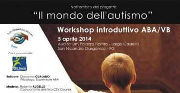 Workshop introduttivo "il mondo dell'autismo"