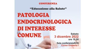 L'Avis promuove una conferenza sulle patologie endocrinologiche