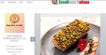 Il ristorante "la Costa" inserito tra le Eccellenze Italiane