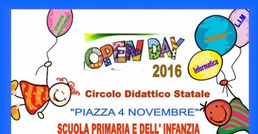 Open Day presso il Circolo Didattico Statale di Piazza 4 Novembre