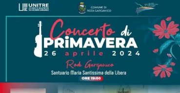 L'Unitre co-organizza il concerto di primavera a Rodi Garganico
