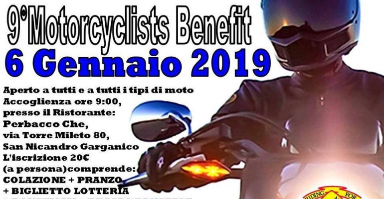 9° Motorcyclists Benefit “Riding with Purpose” Targato CMA Italy