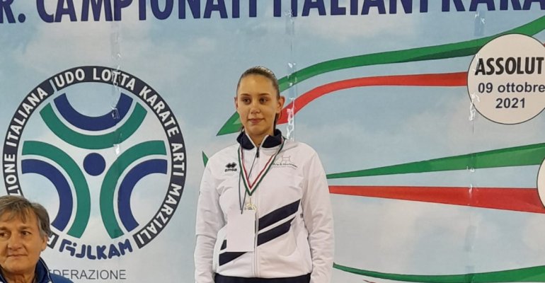 Giada Fania in finale ai campionati italiani di Karate