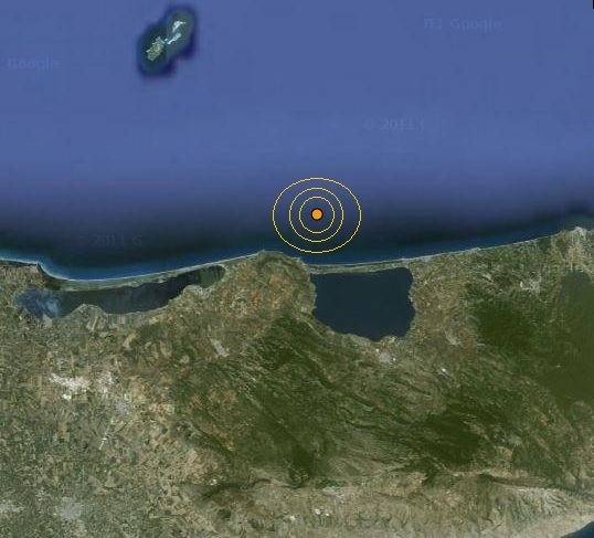 Scossa di terremoto in mare