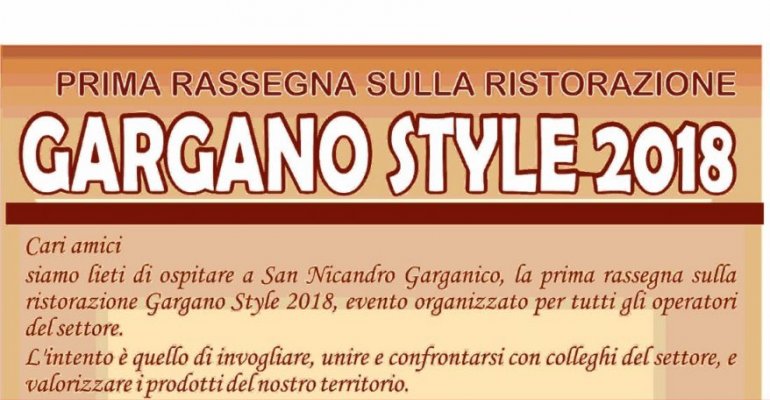 Il 5 marzo la prima edizione di "Gargano Style"