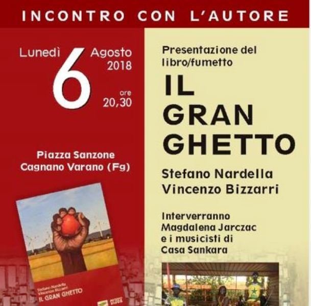 Il Gran Ghetto, il 6 agosto presentazione a Cagnano Varano