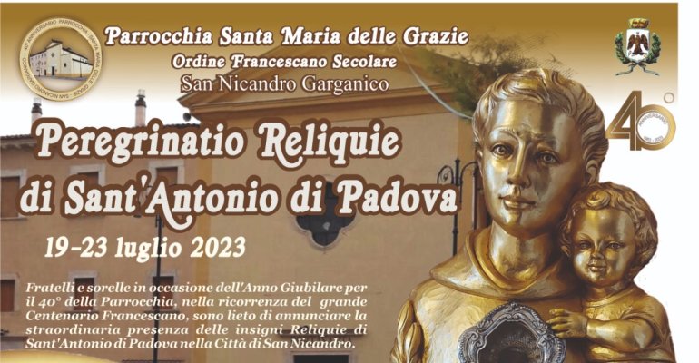 Pellegrinaggio delle Reliquie di Sant'Antonio da Padova