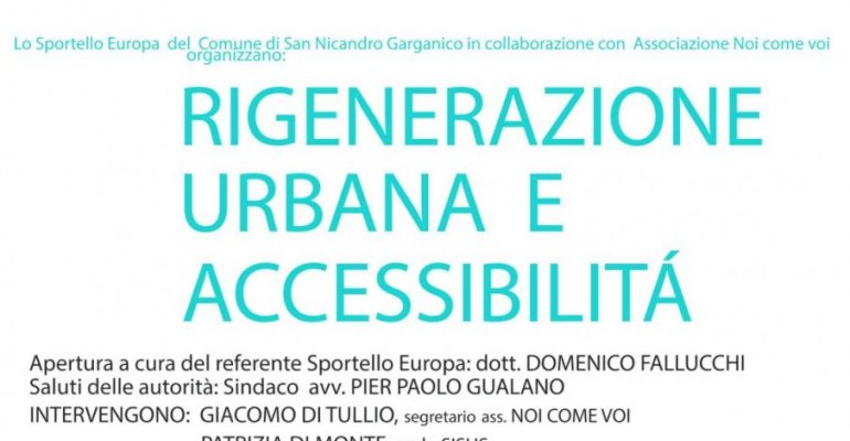 Convegno "Rigenerazione Urbana e Accessibilità"