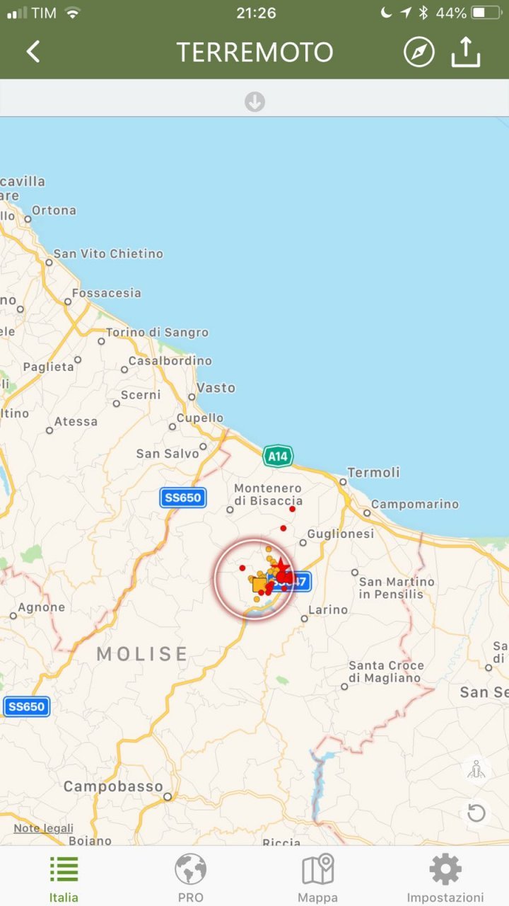 Terremoto in Molise, avvertita nuova forte scossa