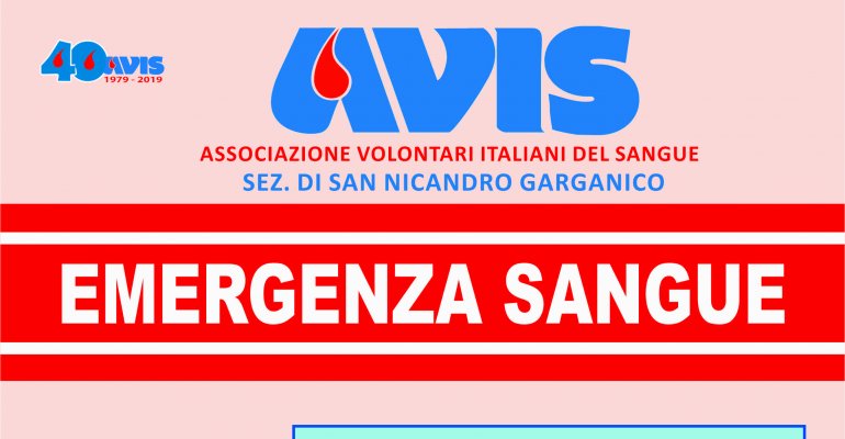 Emergenza sangue, l'AVIS organizza donazioni straordinarie
