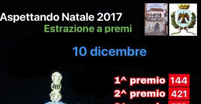 I numeri vincenti della lotteria "Aspettando Natale 2017"