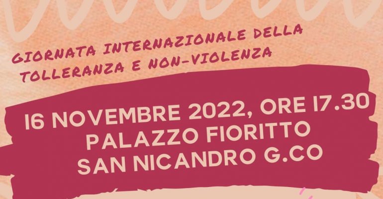 Giornata internazionale della tolleranza e non violenza